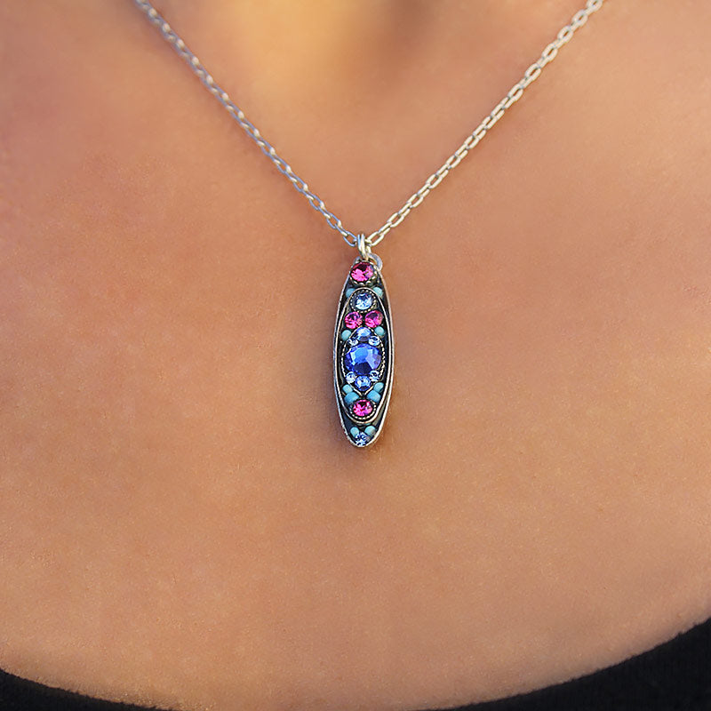 Firefly Swarovski Crystals and Sterling Silver Necklace Kala Roopa