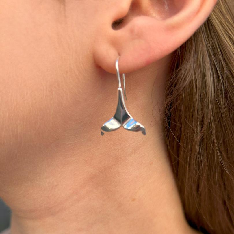 Sterling Silver Small Whale Tail Pendant