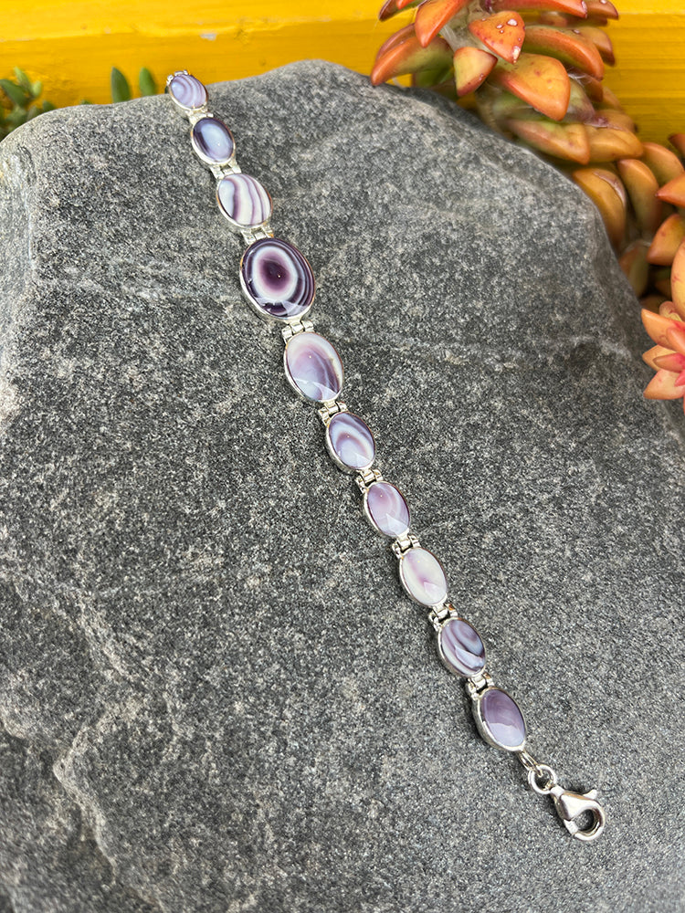 Wampum Bracelet Set in Sterling Silver Handmade