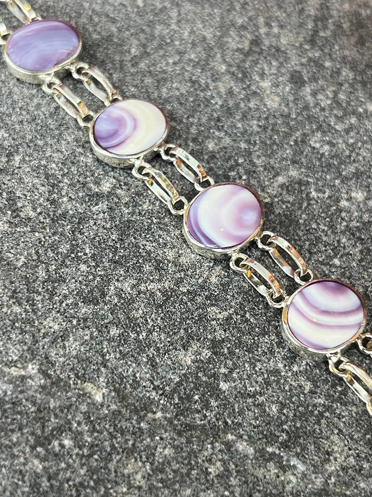 Wampum Bracelet Set in Sterling Silver Handmade