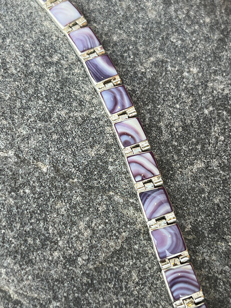 Wampum Bracelet Set in Sterling Silver Handmade