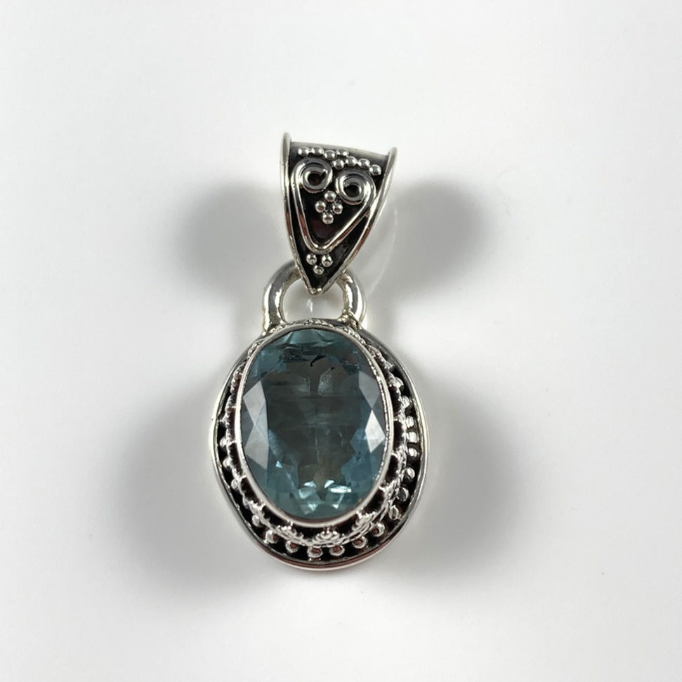 Faceted Aquamarine Pendant