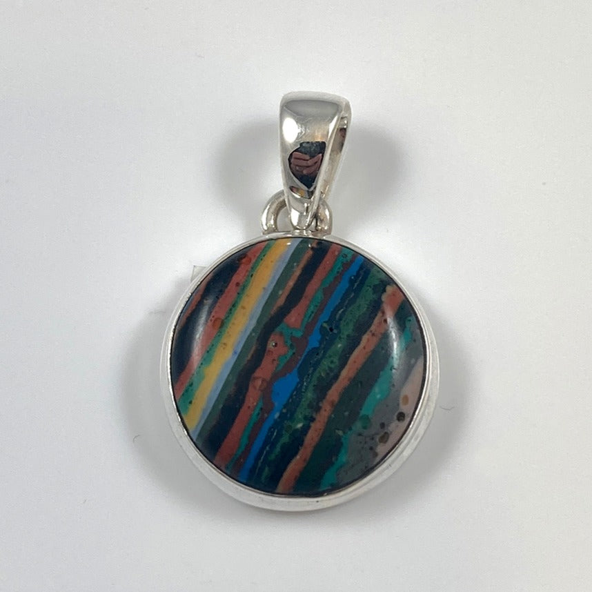 Rainbow Gem Calsilica Pendant