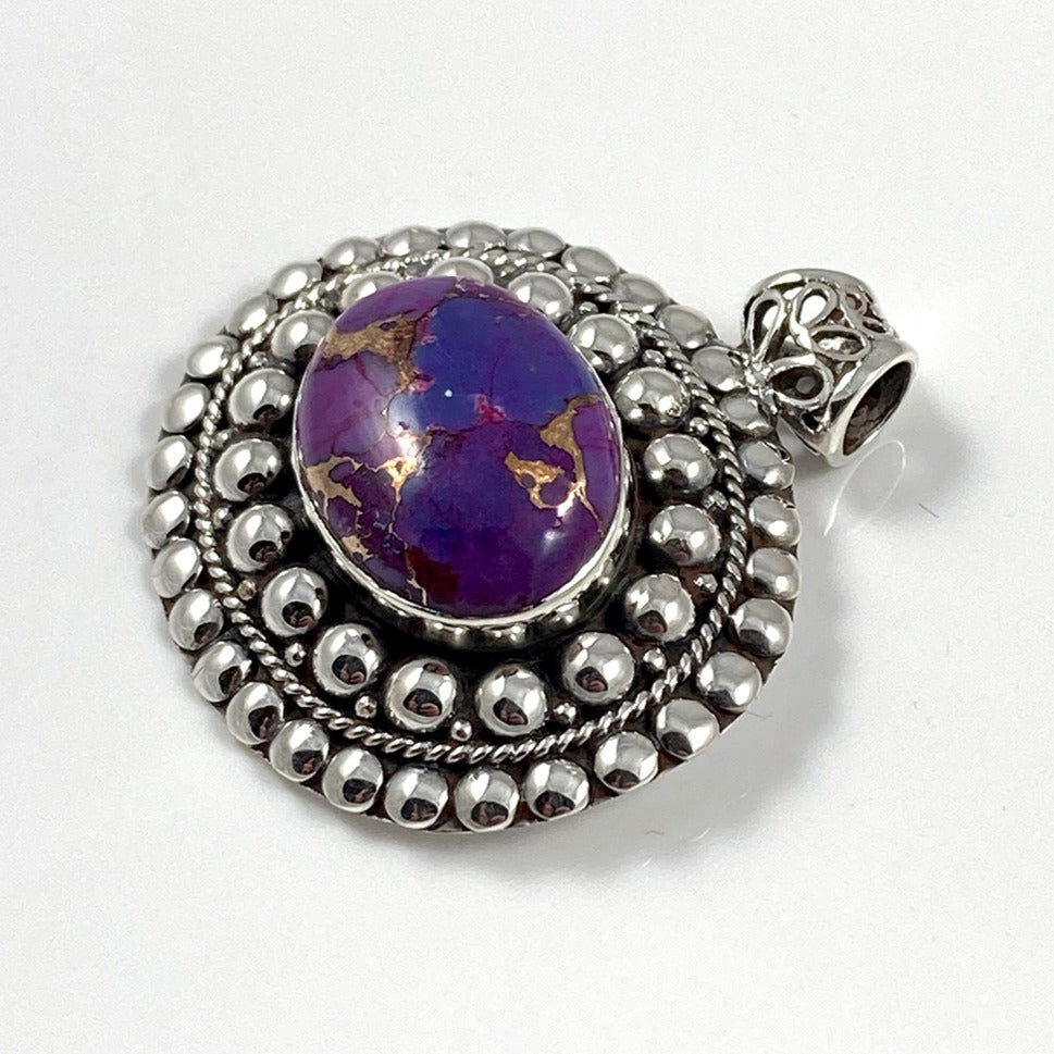 Purple Copper Turquoise Pendant