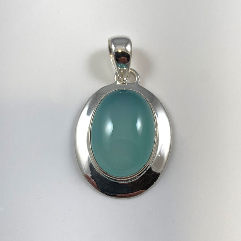 Aqua Chalcedony Pendant