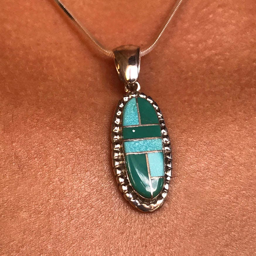 Turquoise Inlaid Pendant
