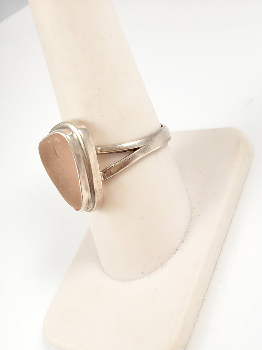 Pink Sea Glass Ring