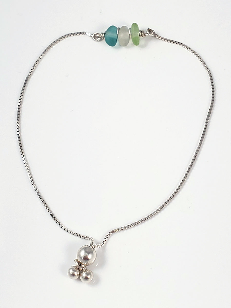 Multi-Colored Sea Glass Beads Necklace