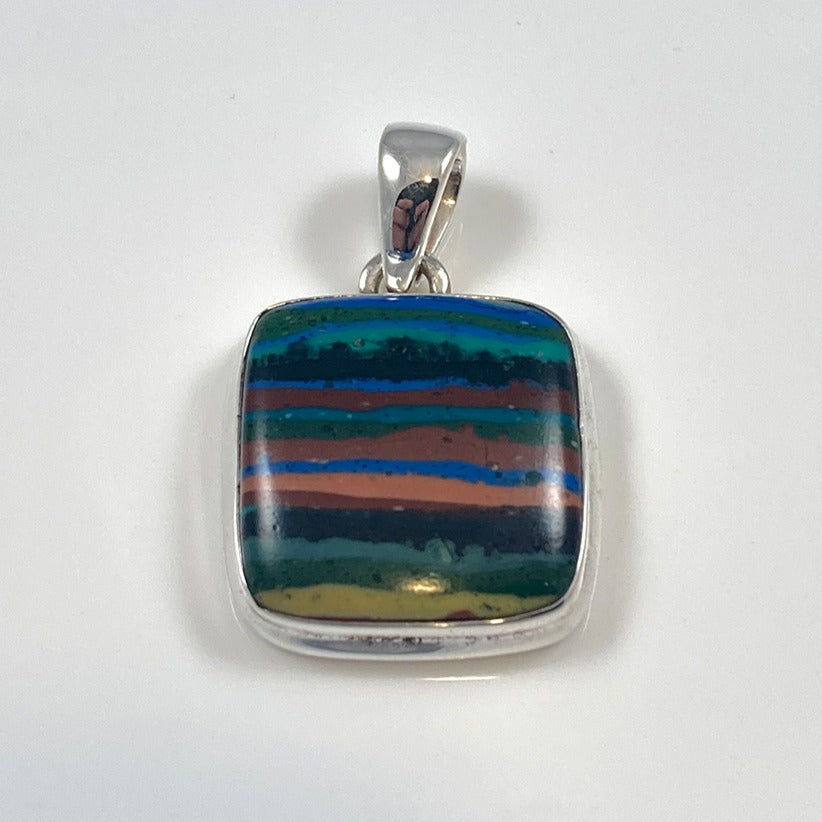 Rainbow Gem Calsilica Pendant