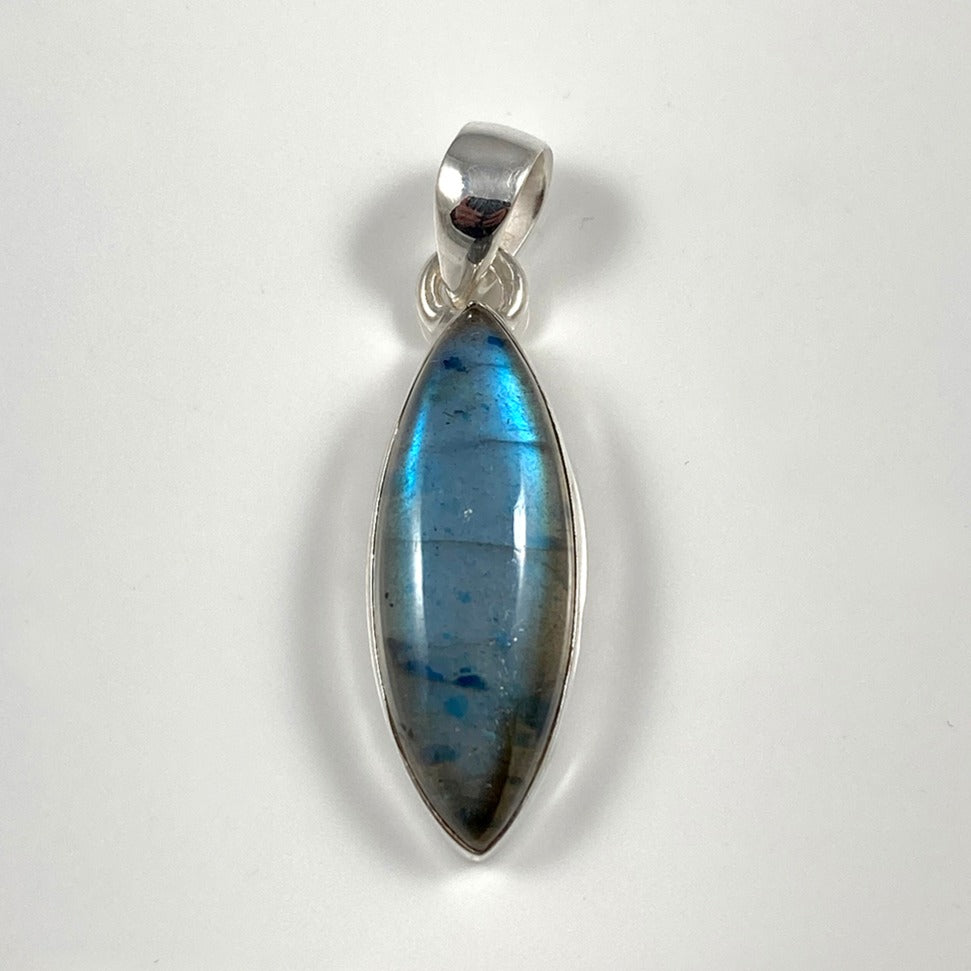Blue Fire Labradorite Pendant