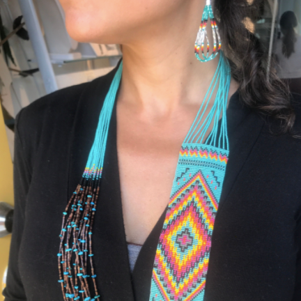 Navajo Sash Necklace w/ Earrings