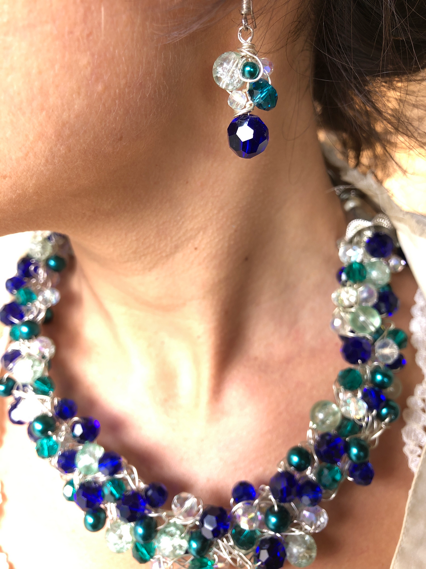 Branch Earrings - Blue, Teal, & Green