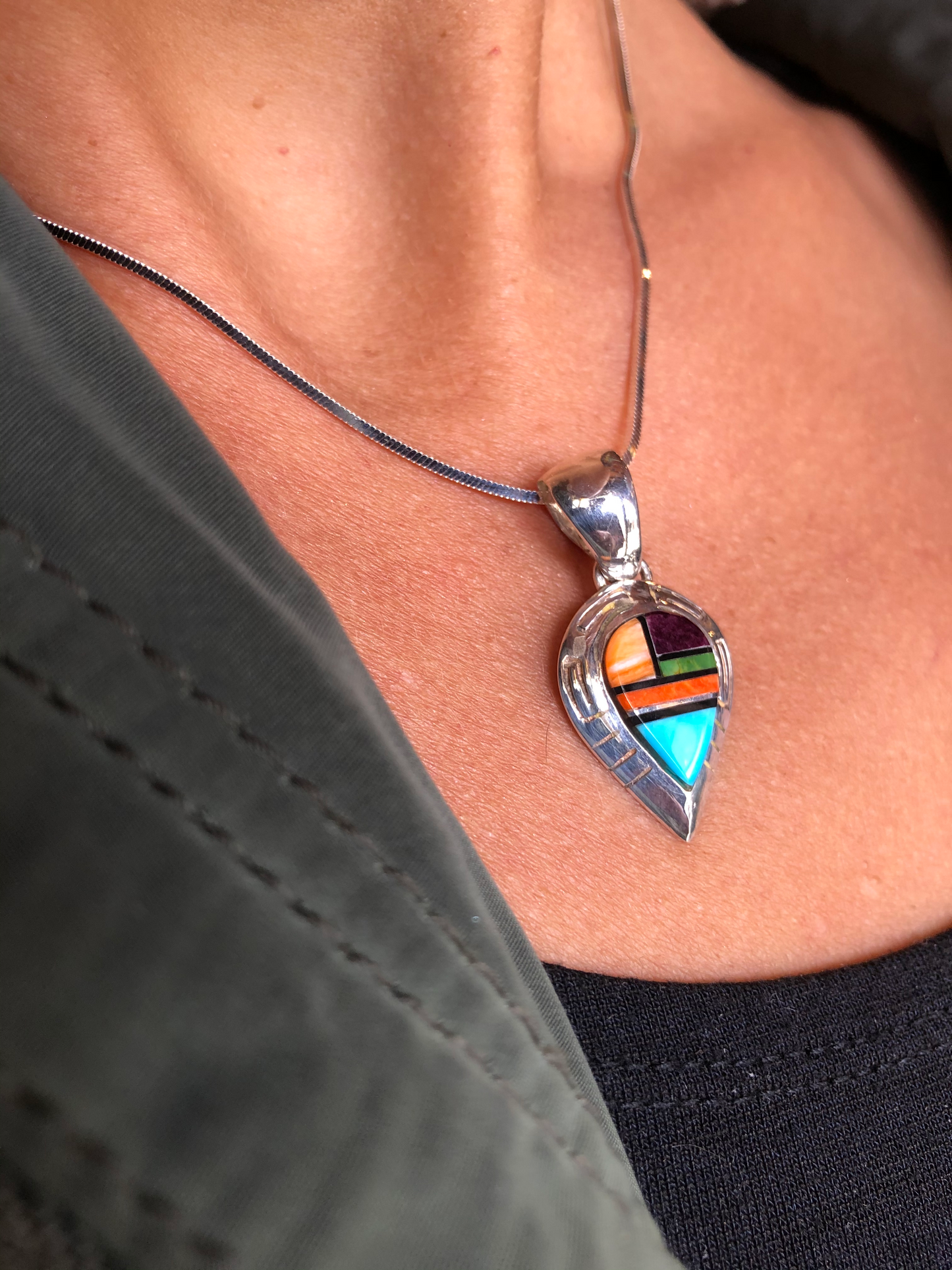 Zuni Inlayed Pendant