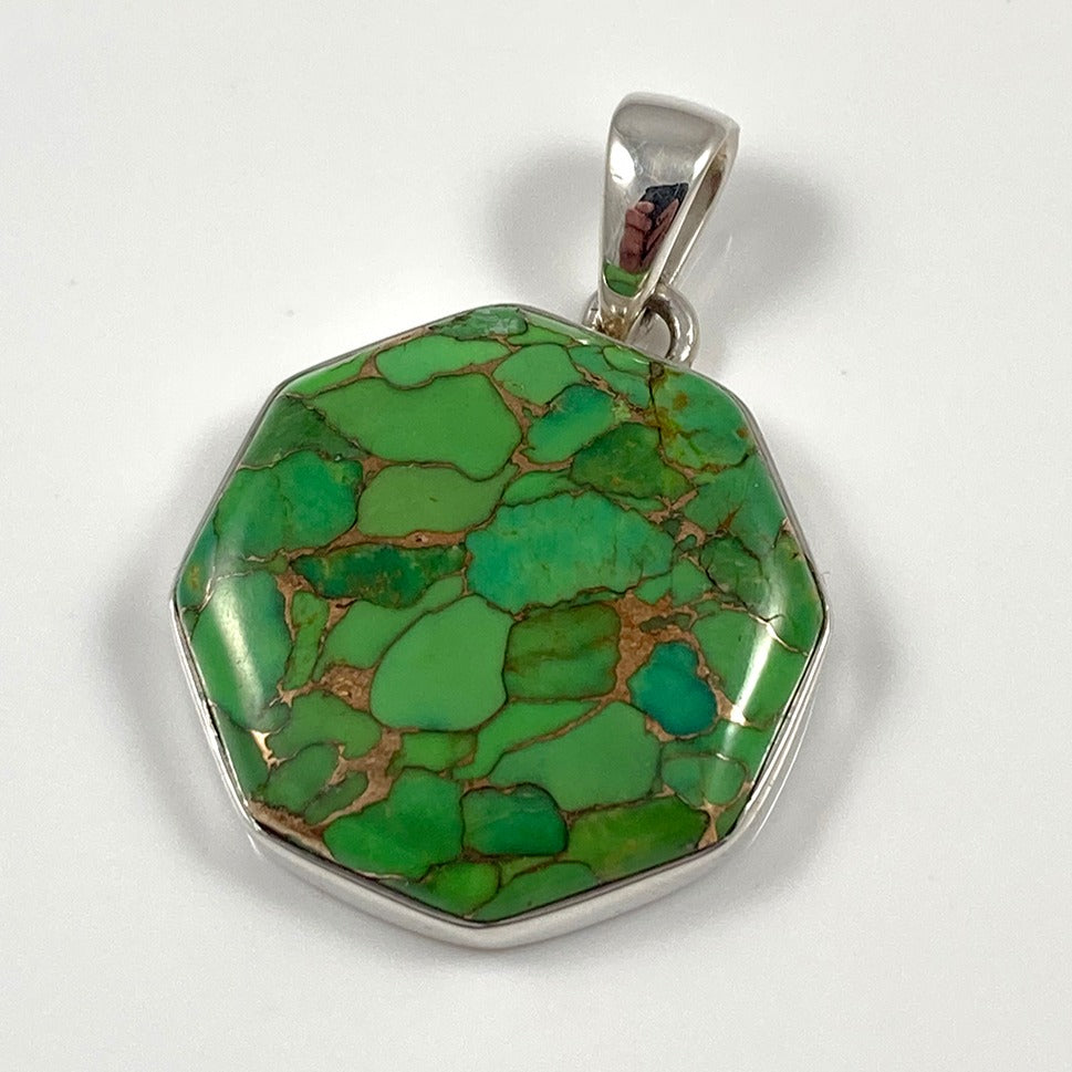 Green Copper Turquoise Pendant