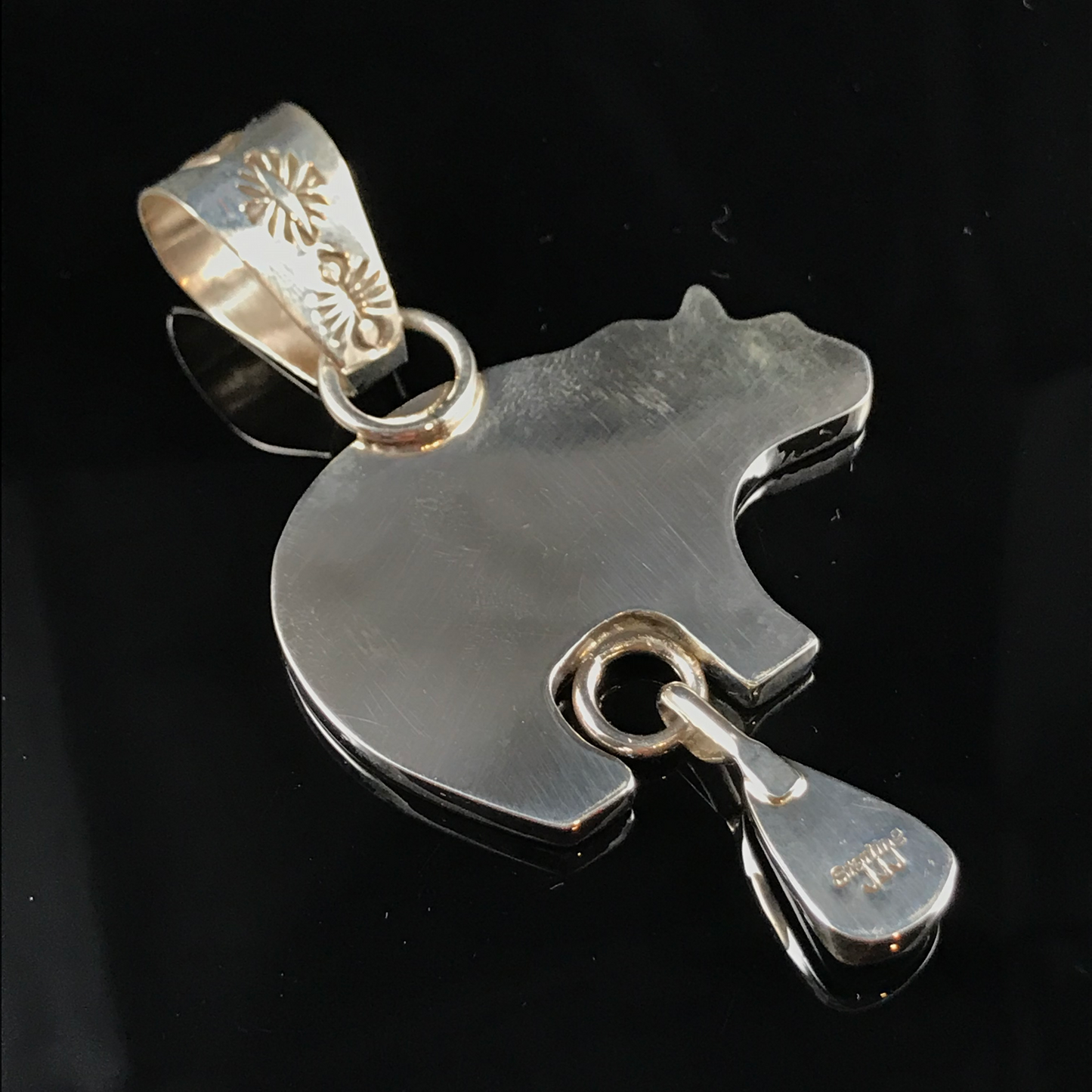 Sterling Silver & Turquoise Bear Pendant