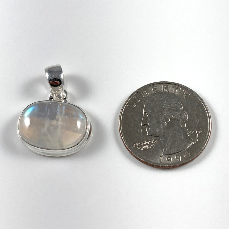 Blue Fire Moonstone Pendant