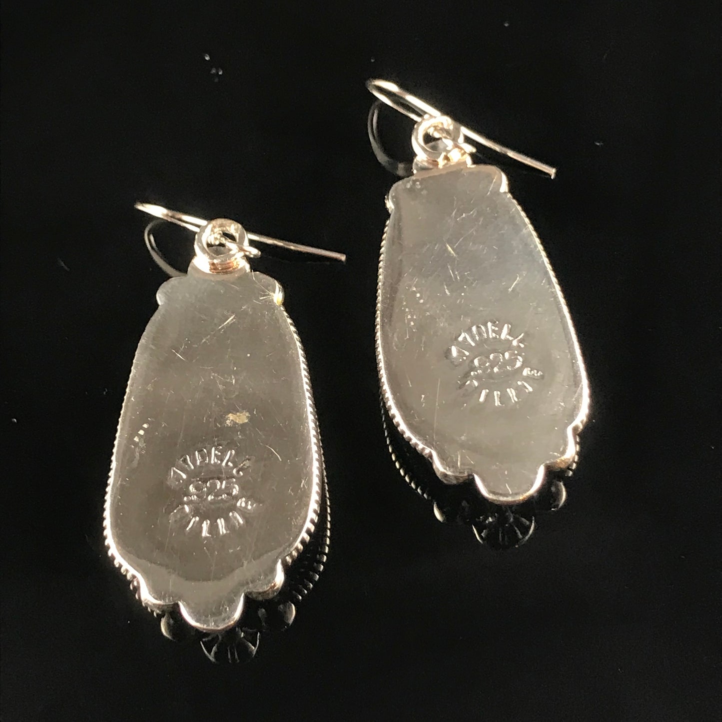 White Buffalo & Sterling Silver Earrings