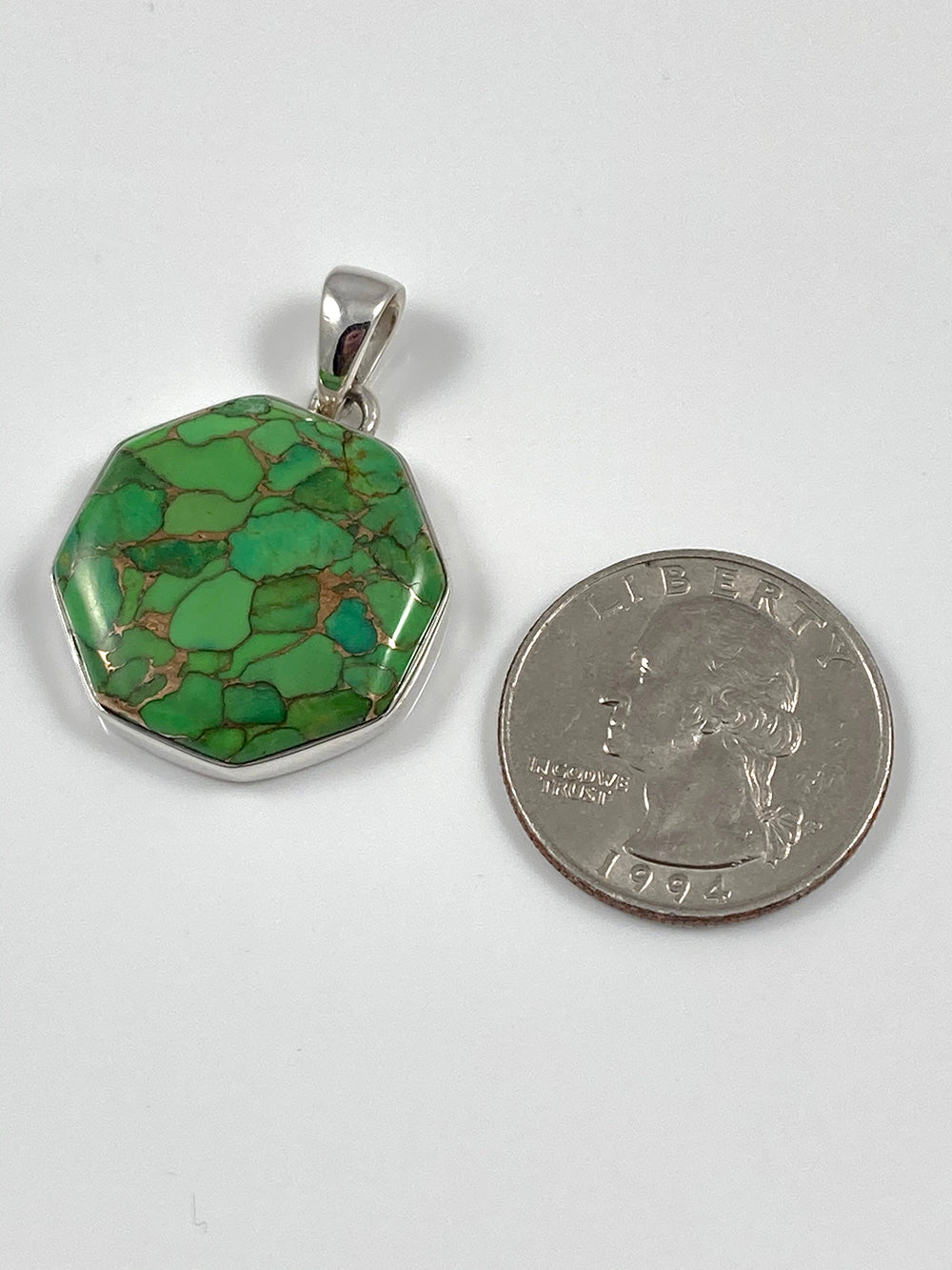 Green Copper Turquoise Pendant