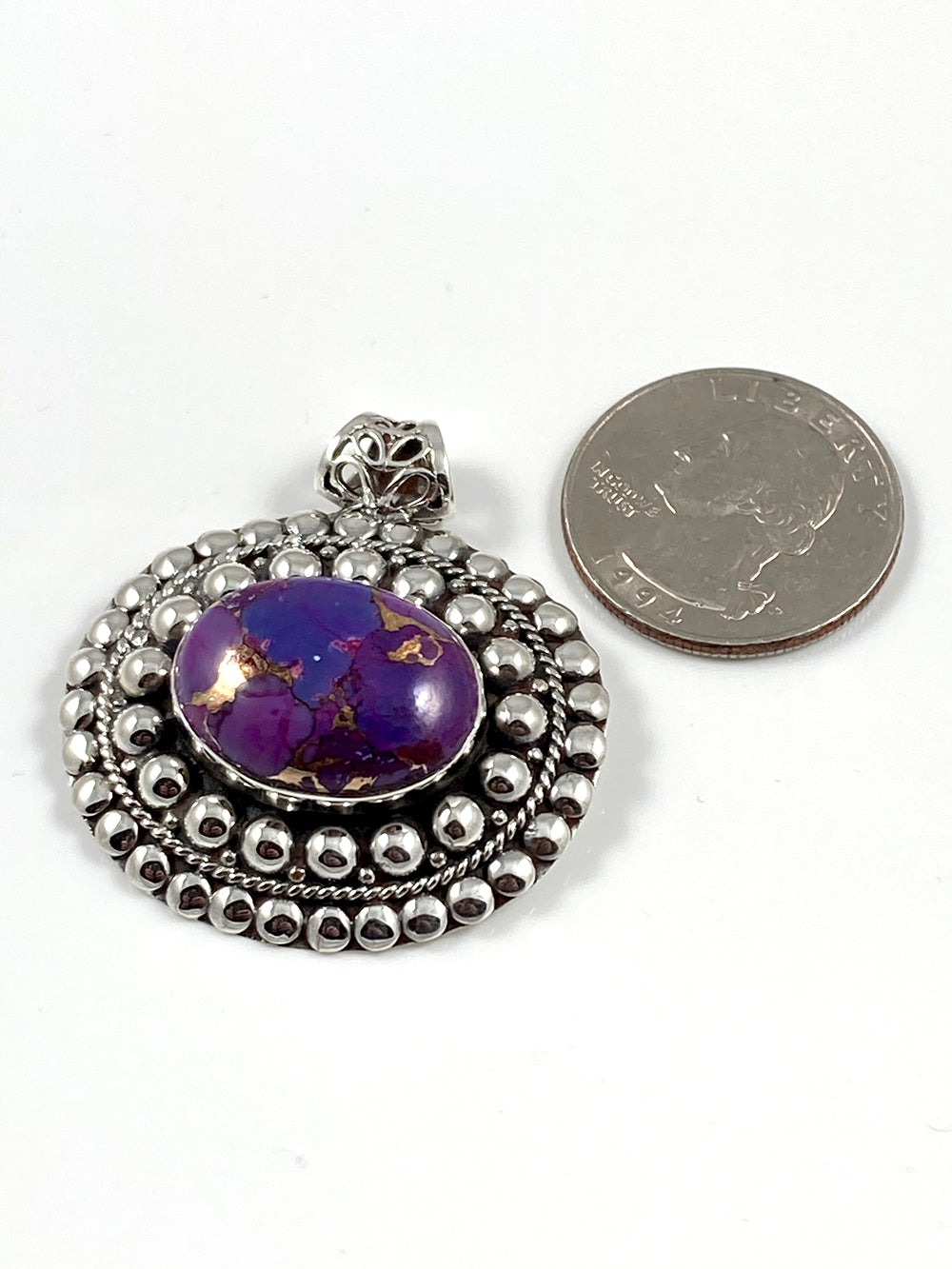Purple Copper Turquoise Pendant