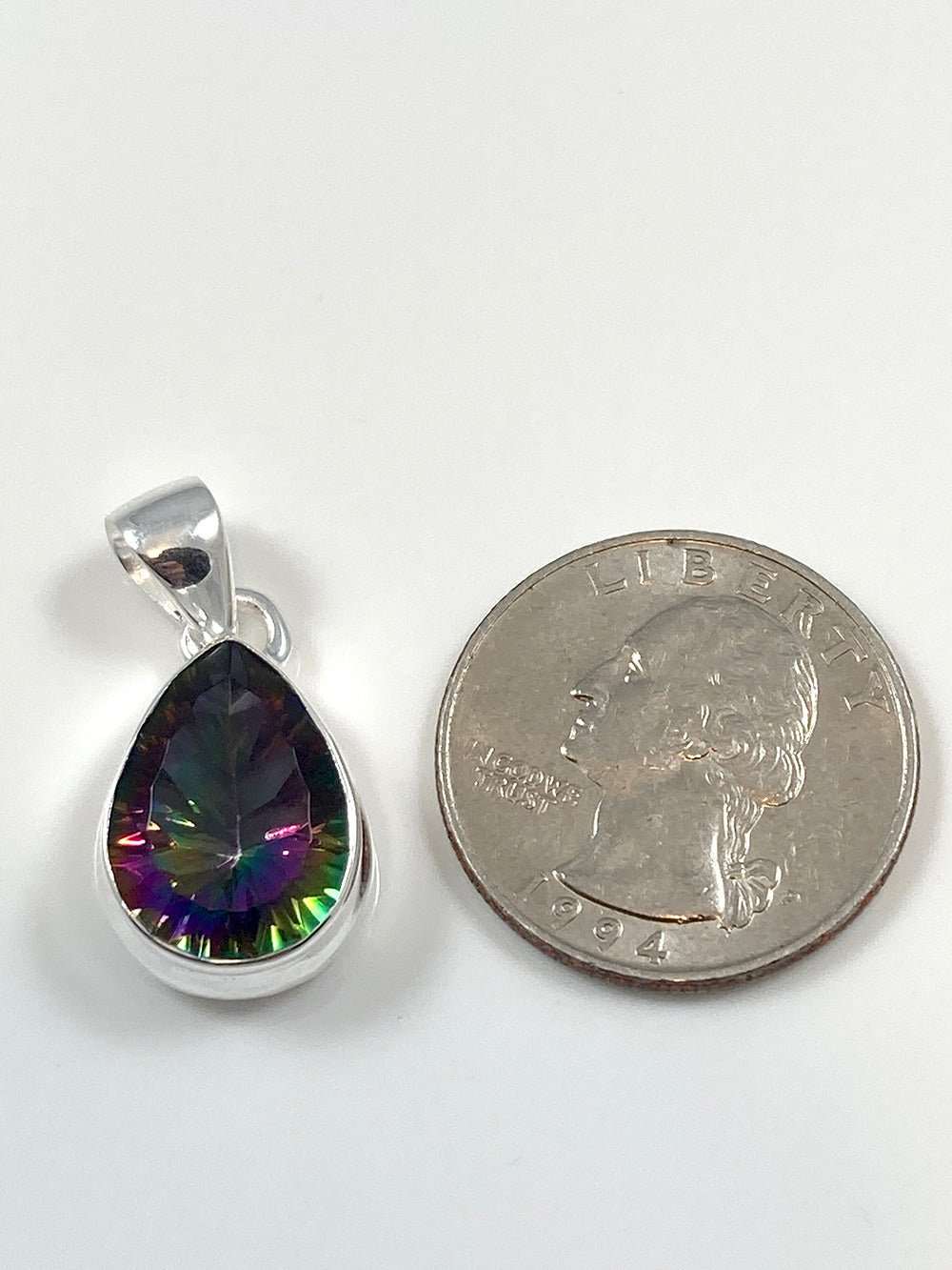 Mystic Topaz & Sterling Silver Pendant