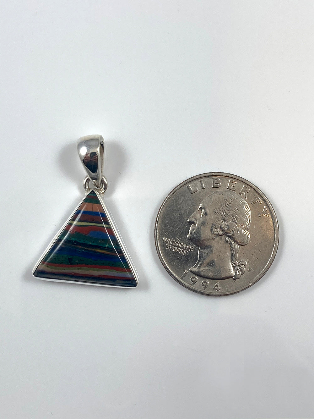 Rainbow Gem Calsilica Pendant