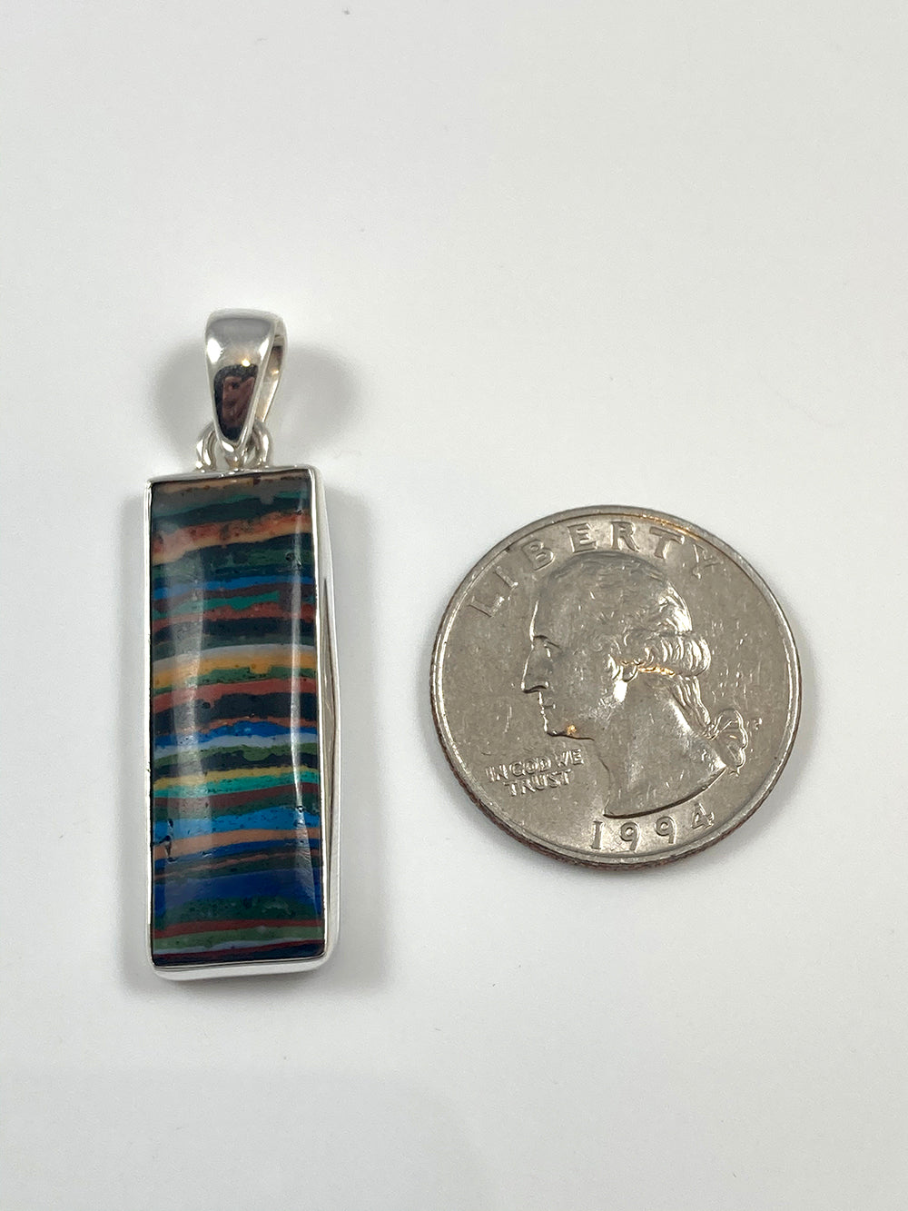 Rainbow Gem Calsilica Pendant