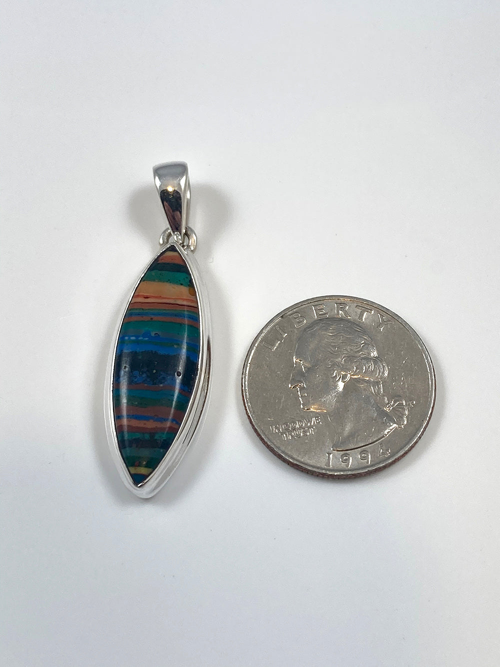 Rainbow Gem Calsilica Pendant