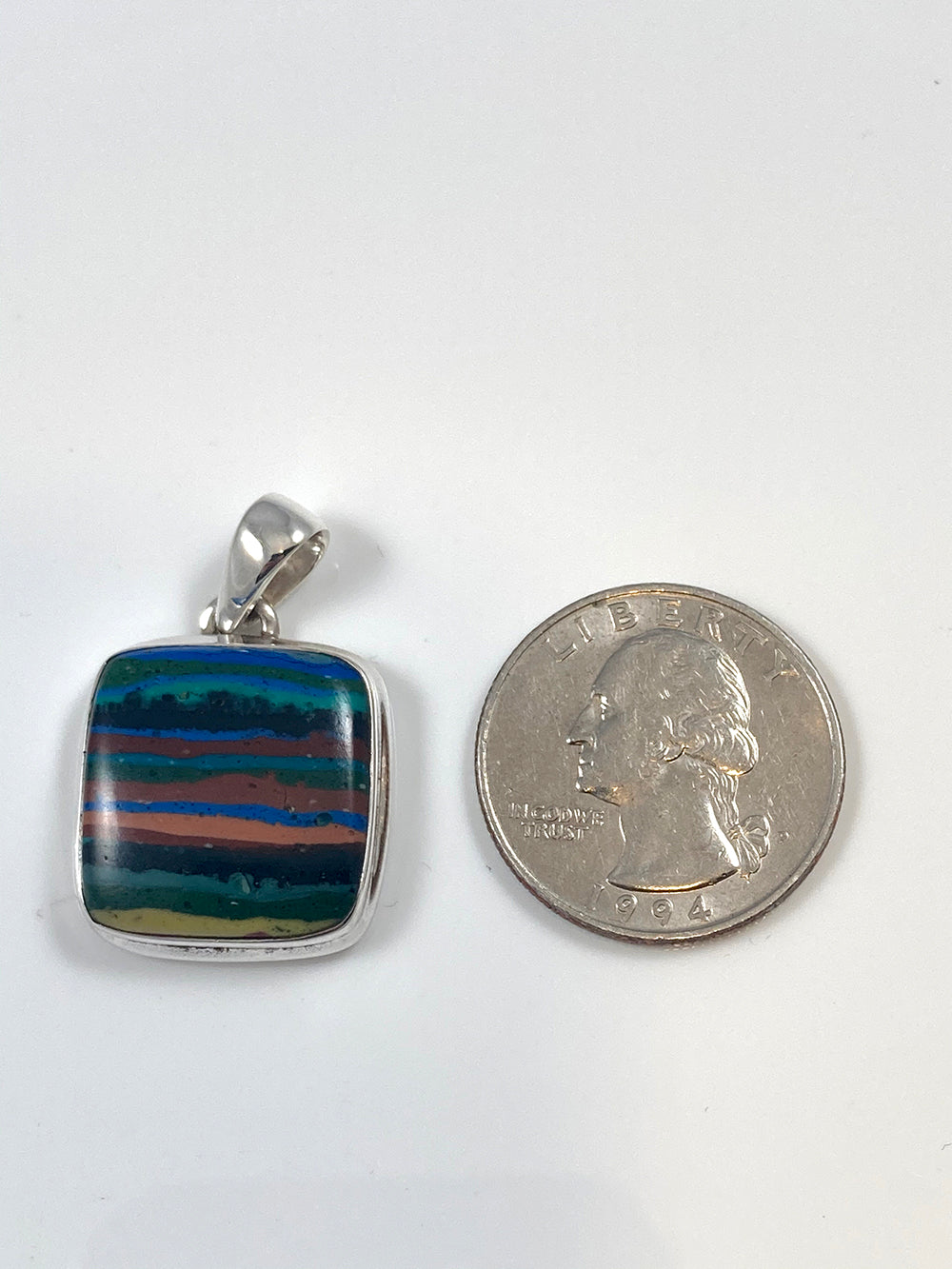 Rainbow Gem Calsilica Pendant