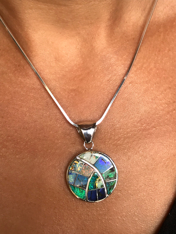 Opal Inlay Pendant