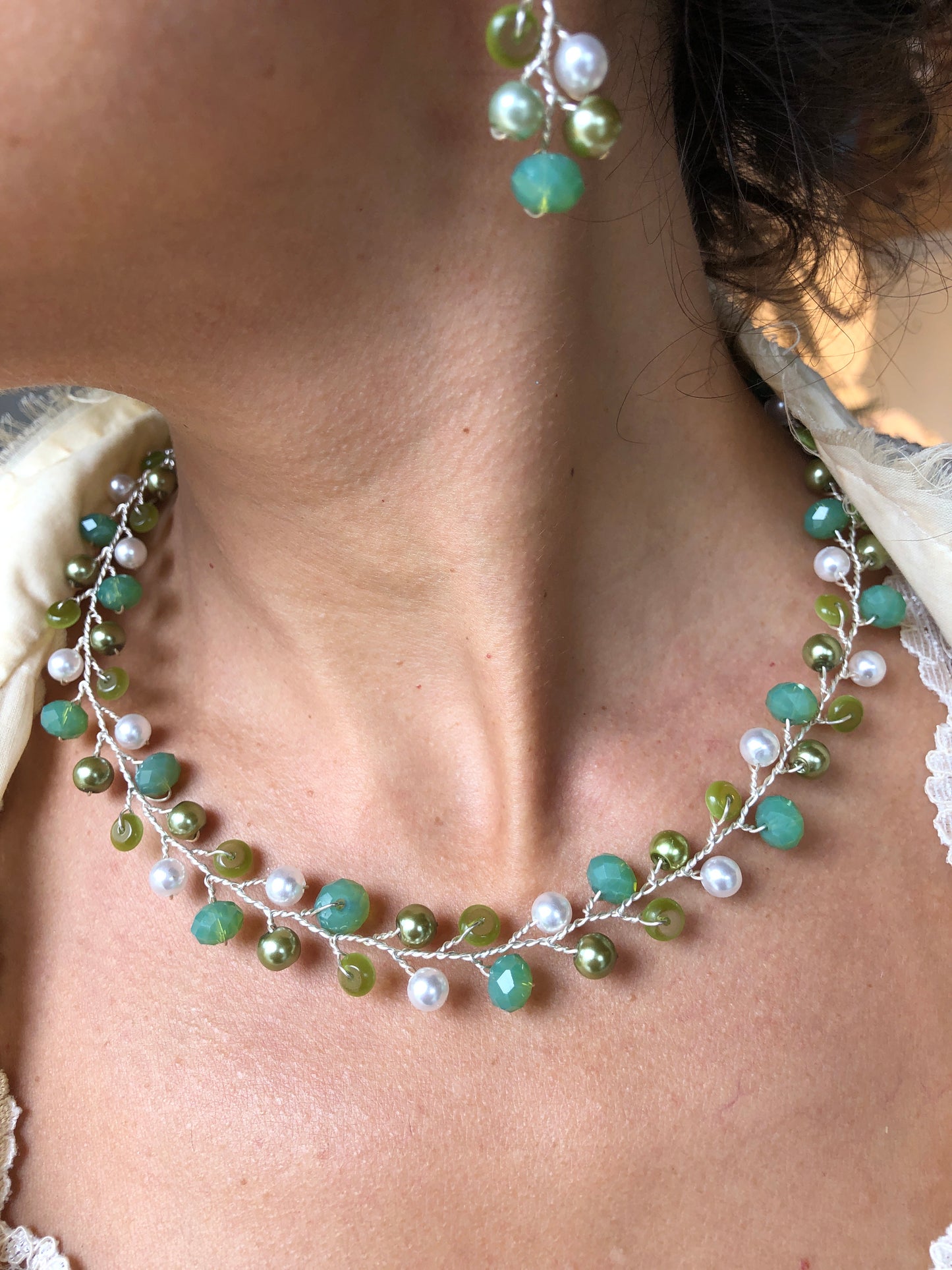 Branch Necklace- Green