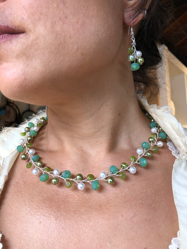 Branch Necklace- Green