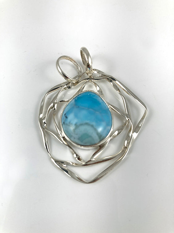 Larimar & Sterling Silver Pendant