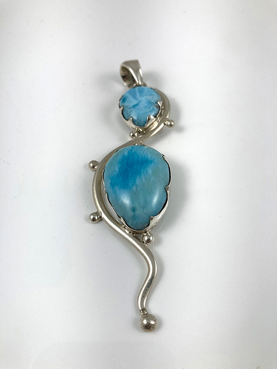 Larimar & Sterling Sliver Pendant