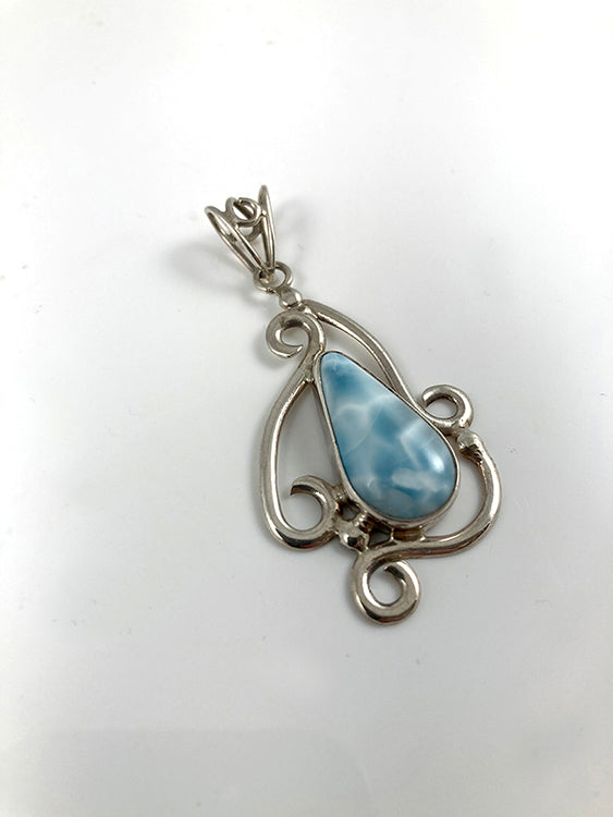Larimar & Sterling Silver Pendant