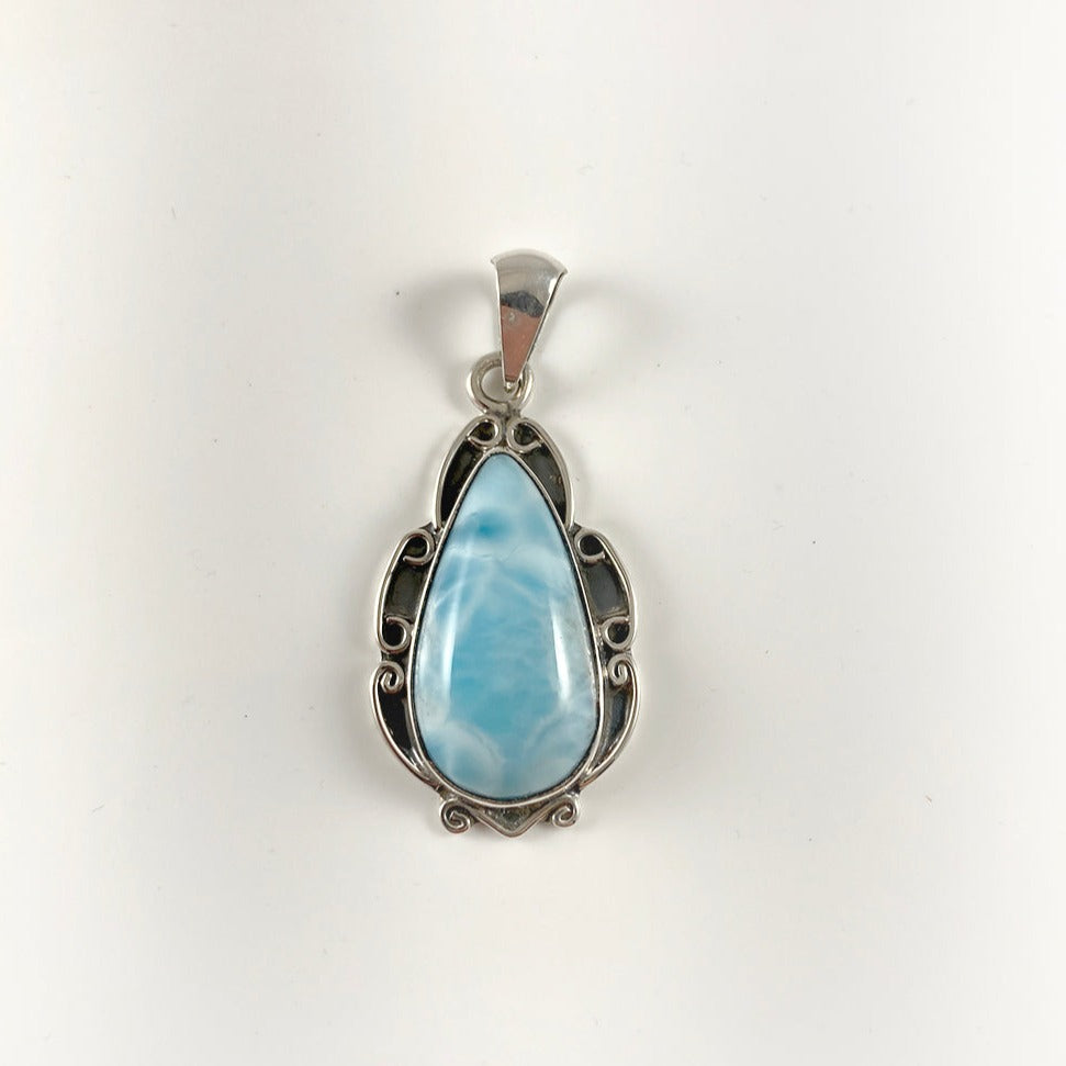 Larimar & Sterling Silver Pendant