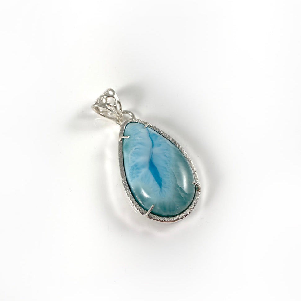 Larimar & Sterling Silver Pendant
