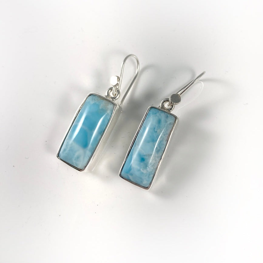 Larimar & Sterling Silver Earrings