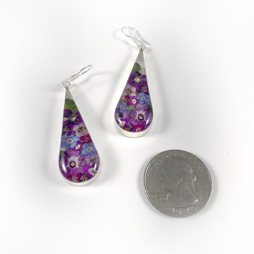 Natural Flowers Resin Earrings