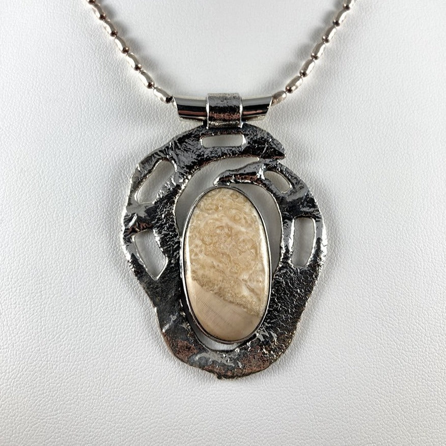 Walrus Ivory & Sterling Silver Pendant