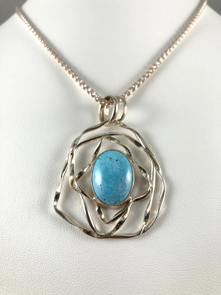 Larimar & Sterling Silver Pendant