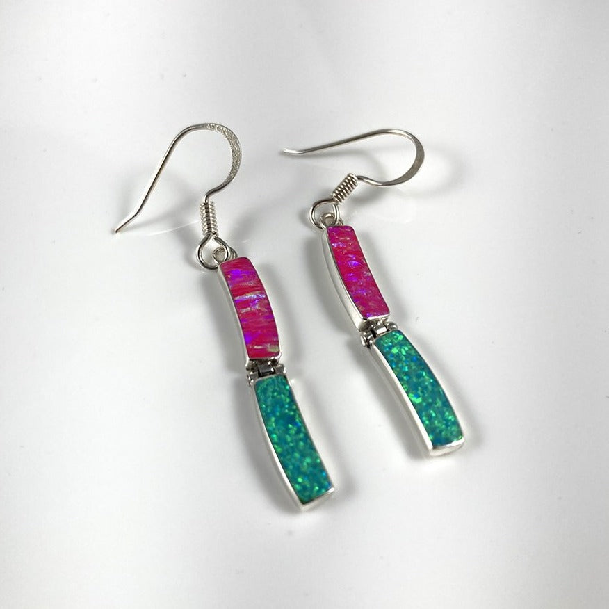 Opal & Sterling Silver Earrings