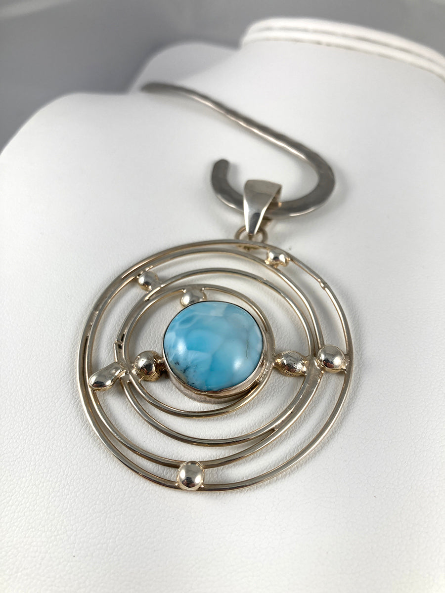 Larimar & Sterling Silver Pendant