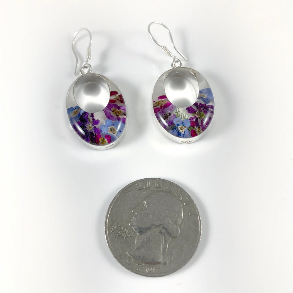 Natural Flowers Resin Earrings