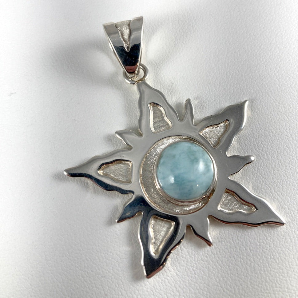 Larimar & Sterling Silver Pendant