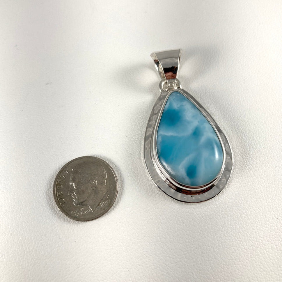 Larimar & Sterling Silver Pendant