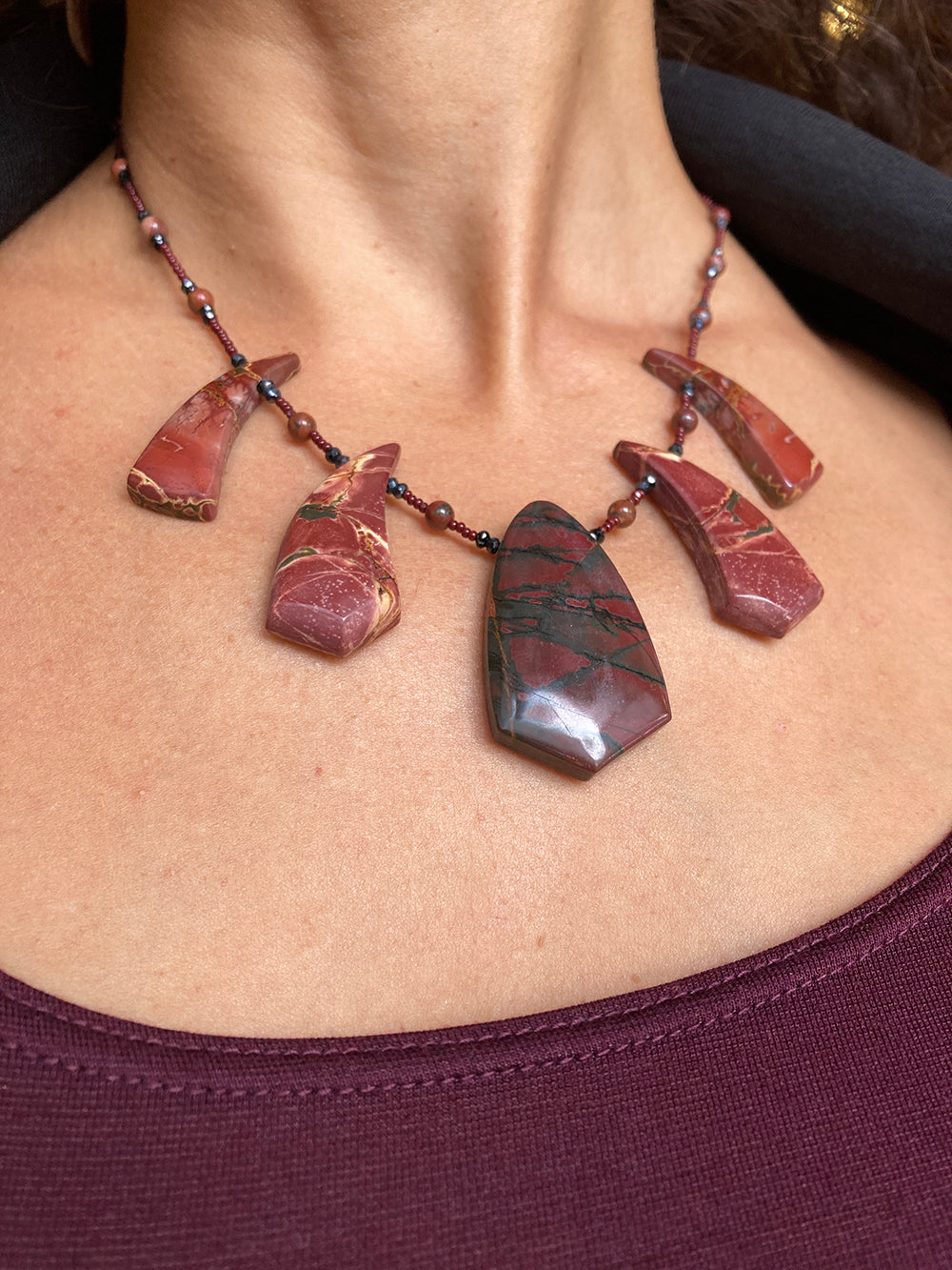Picasso Jasper & Onyx Necklace