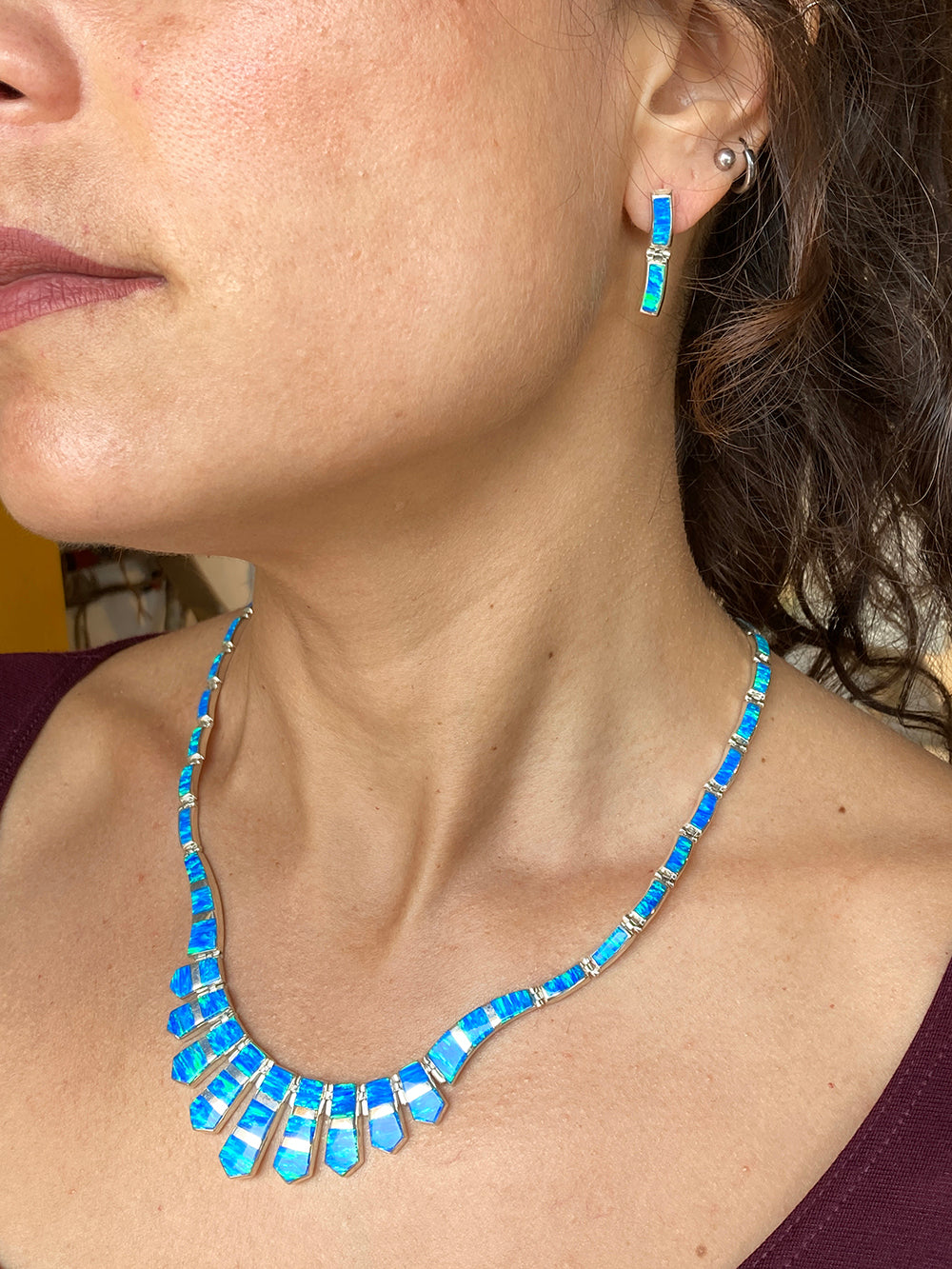 Opal & Sterling Silver Necklace