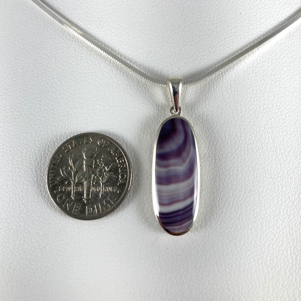 Wampum & Sterling Silver Oval Pendant