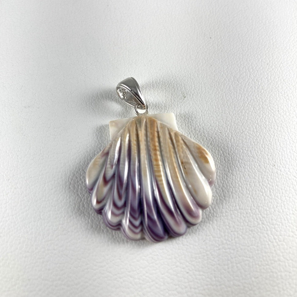 Wampum & Sterling Silver Pendant