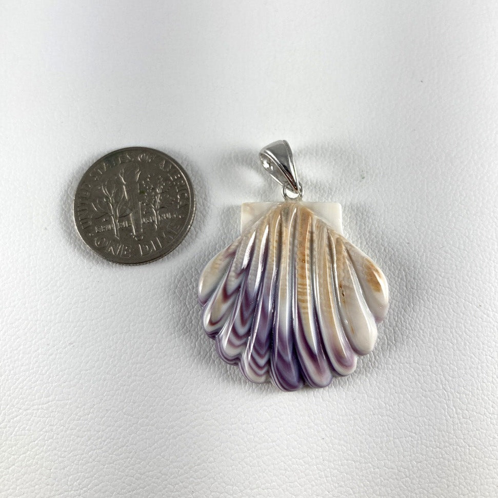 Wampum & Sterling Silver Pendant